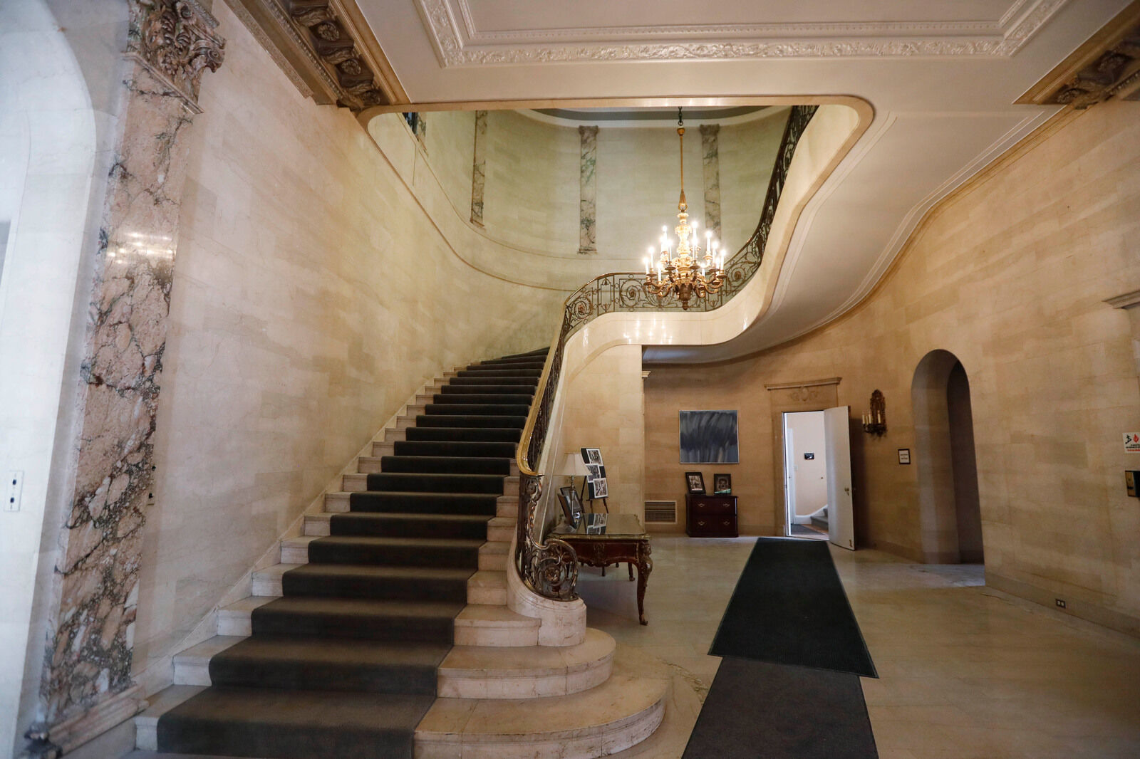 The grand foyer and staircase